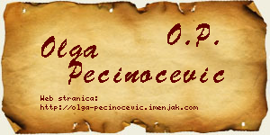 Olga Pečinoćević vizit kartica